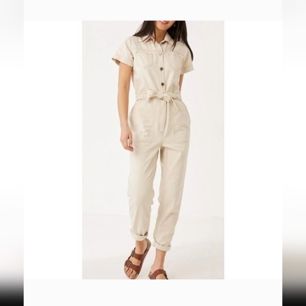 Avec Les Filles Beige Jumpsuit